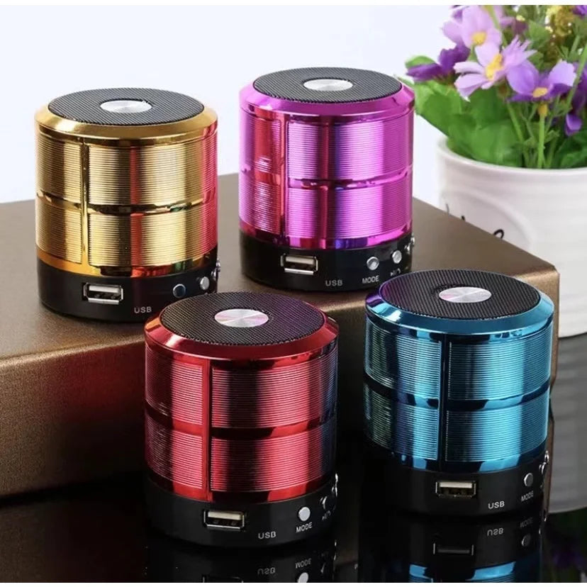 Mini Caixinha de Som Bluetooth Portátil WS-887 com Entrada USB, MP3, P2, SD e Rádio FM
