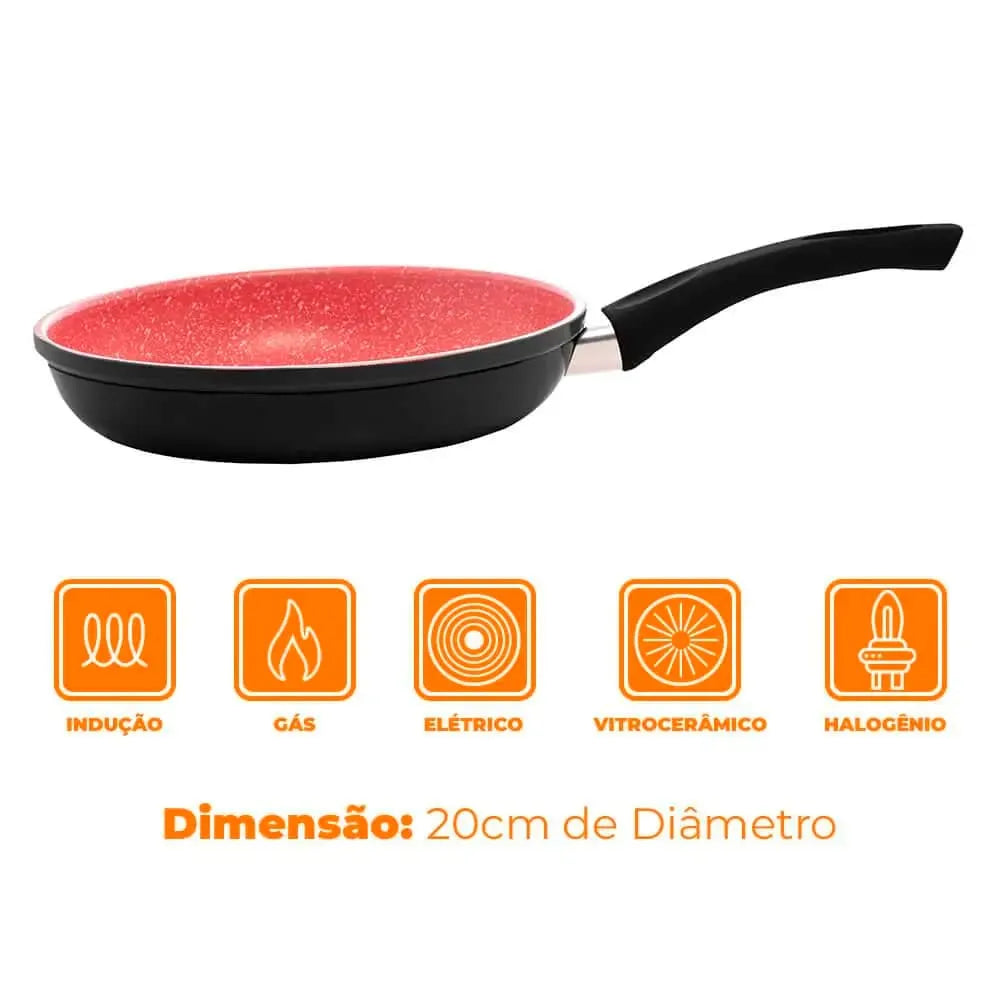 Frigideira Antiaderente de Indução - Compatível com Todos os Tipos de Fogão