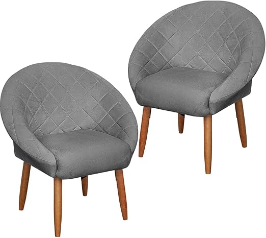 Poltrona Cadeira para Recepção sala de estar Sala de Leitura resistente reforçada tecido veludo pés madeira