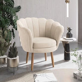 Poltrona Decorativa Pétala Veludo Pés Palito Desenho Do Tecido