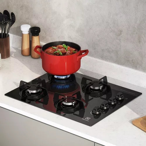 Cooktop A Gás 4 Bocas Electrolux (ke4gp) Cor Preto 127V/220V