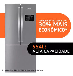 Geladeira Brastemp Frost Free French Door A+++ 554 Litros Co Cor Inox 110V