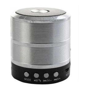 Mini Caixinha de Som Bluetooth Portátil WS-887 com Entrada USB, MP3, P2, SD e Rádio FM