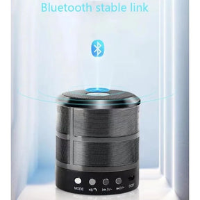 Mini Caixinha de Som Bluetooth Portátil WS-887 com Entrada USB, MP3, P2, SD e Rádio FM