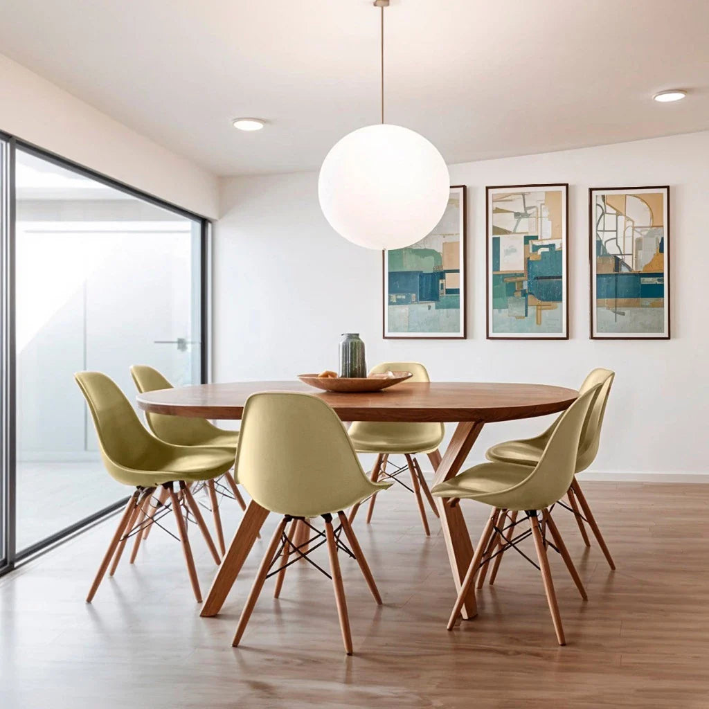 Kit 4 Cadeiras Charles Eames Eiffel Wood Design Varias Cores