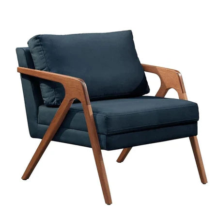 Poltrona Mona – Design Atemporal com Madeira Maciça e Conforto Sofisticado