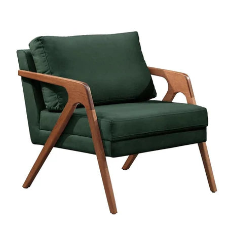Poltrona Mona – Design Atemporal com Madeira Maciça e Conforto Sofisticado