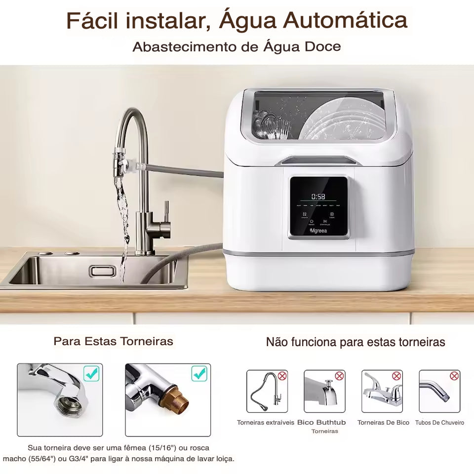 Máquina de lavar louça portátil compacta mini